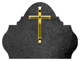 DARAY L 510 GD SH BK Gold Single Cross Shimmer Black Background